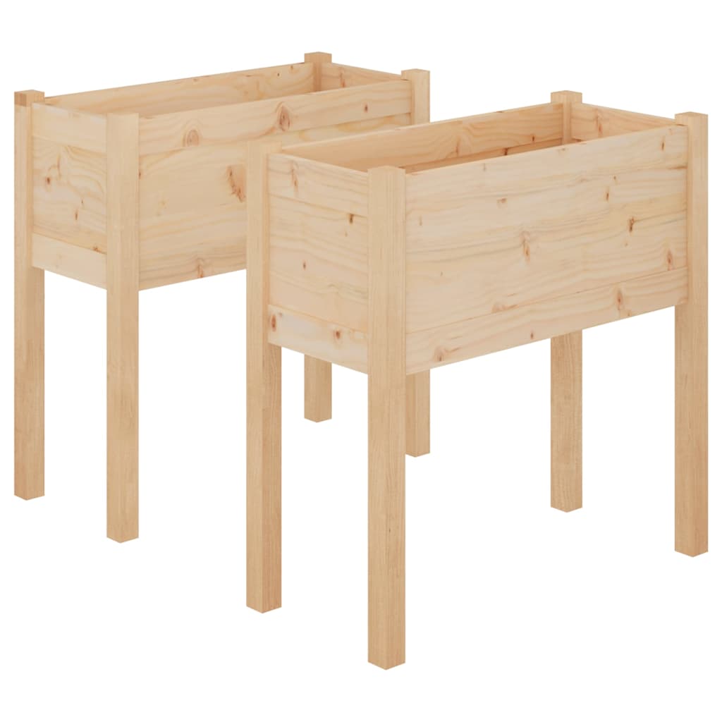 Vidaxl Planters 2 ST 70x31x70 cm Pine solide