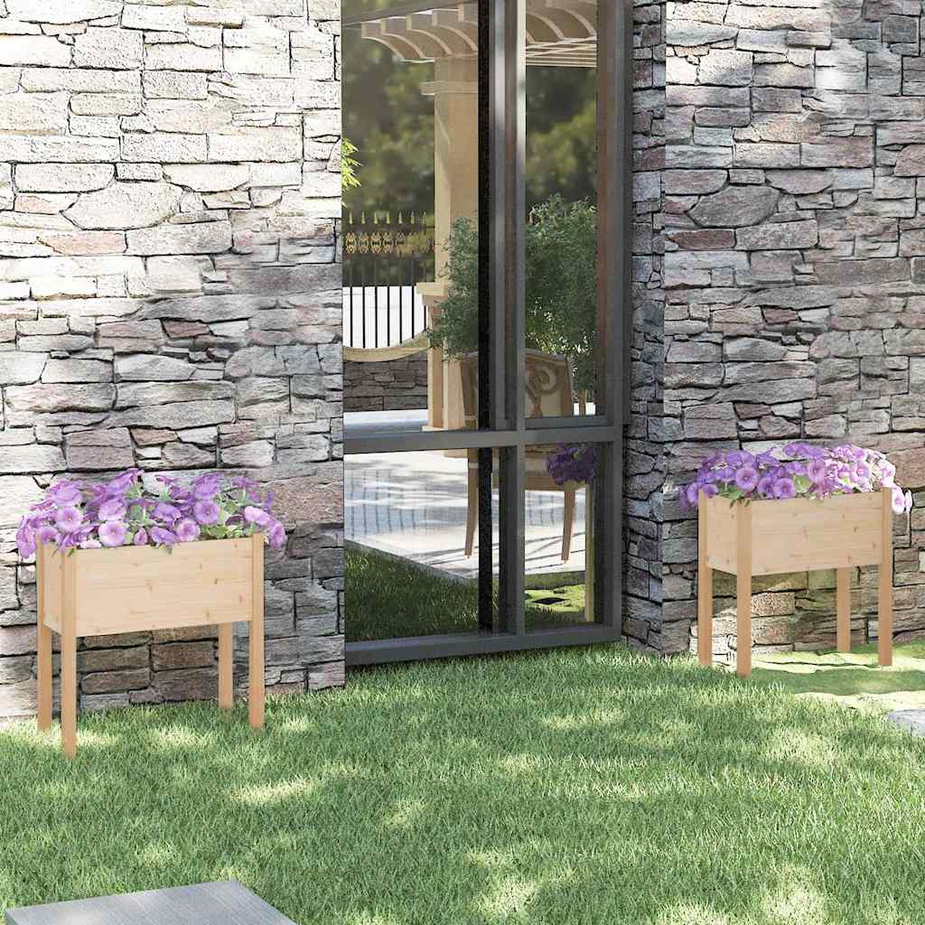 Vidaxl Planters 2 ST 70x31x70 cm Pine solide