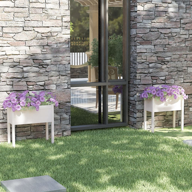 Jardinières vidaxl 2 st 70x31x70 cm en pin solide blanc
