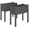 Vidaxl Planters 2 ST 70x31x70 cm Gris de pin solide