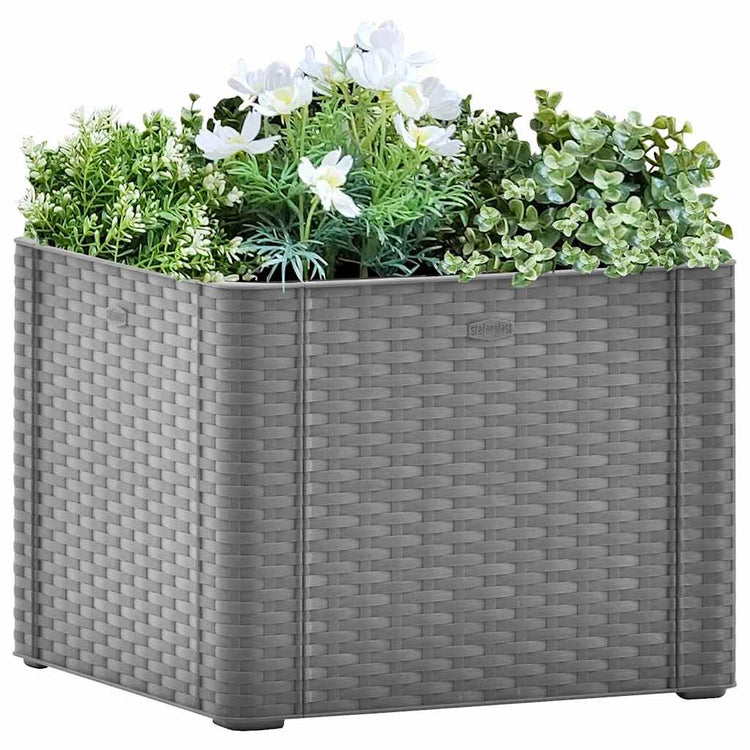 Vidaxl Planter High avec système auto-employé 43x43x33 cm gris