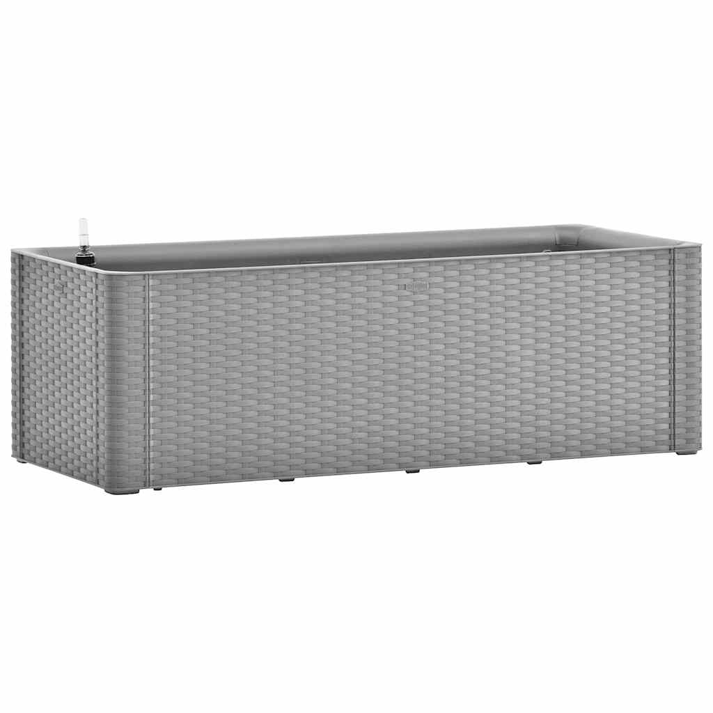 Planteur vidaxl élevé avec un système d'arrosage 100x43x33 cm gris