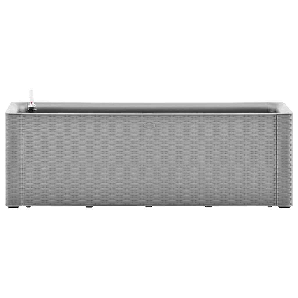 Planteur vidaxl élevé avec un système d'arrosage 100x43x33 cm gris