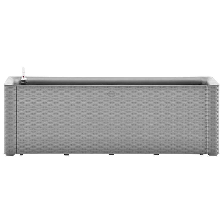 Planteur vidaxl élevé avec un système d'arrosage 100x43x33 cm gris