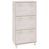 Armoire à chaussures vidaxl hamar 59.5x35x117 cm en pin massif blanc