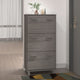 Armoire à chaussures vidaxl hamar 59.5x35x117 cm en pin massif gris clair