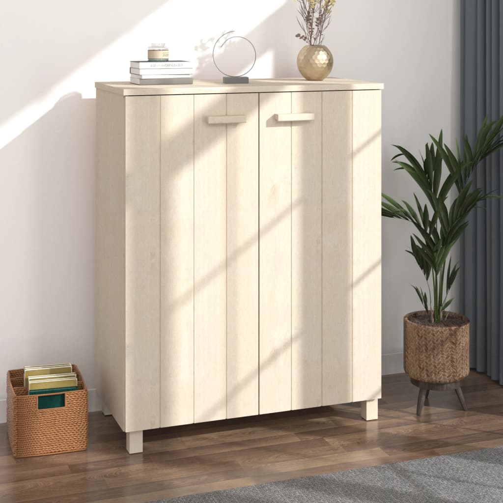 Armoire à chaussures vidaxl hamar 85x40x108 cm en pin massif brun