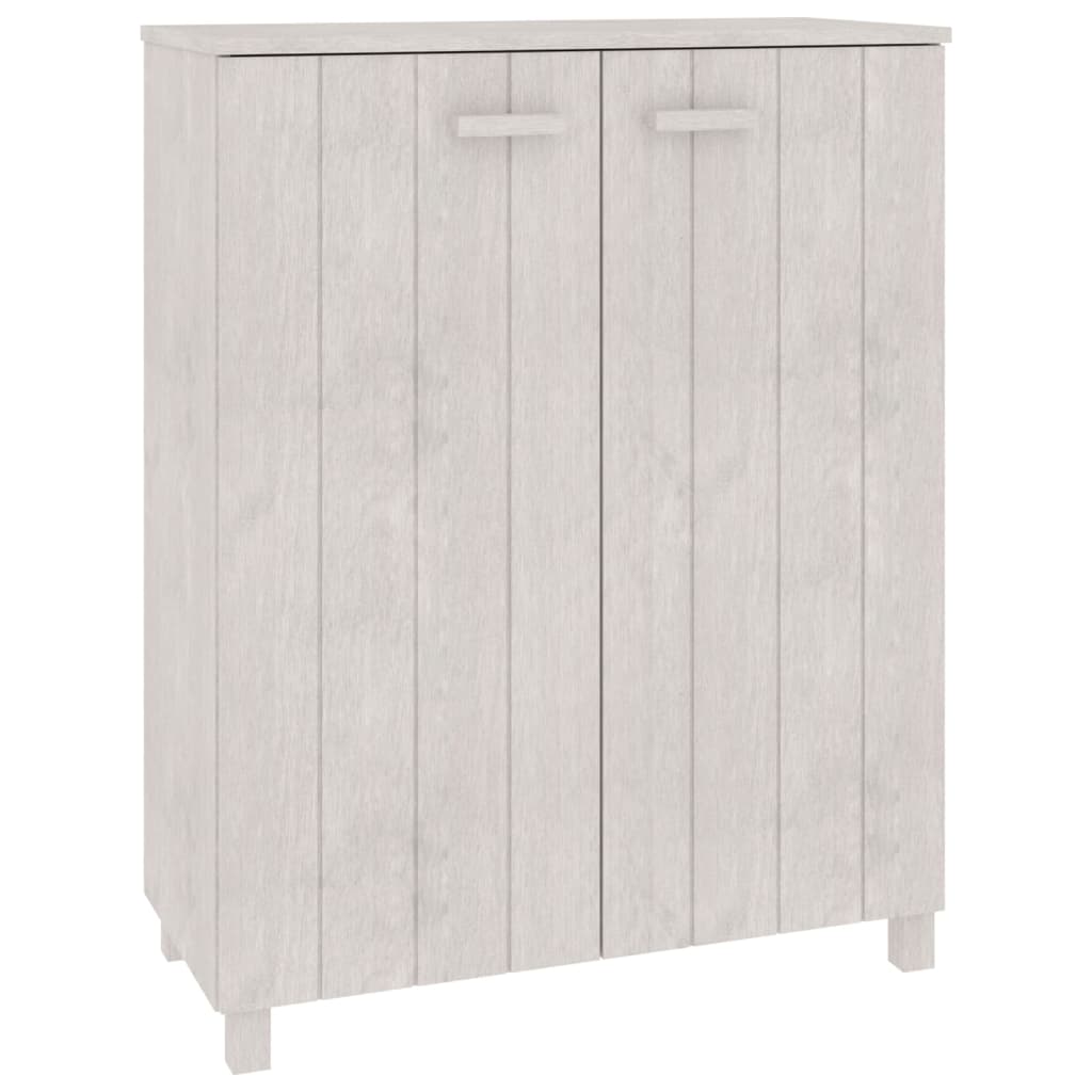 Armoire à chaussures vidaxl hamar 85x40x108 cm en pin massif blanc