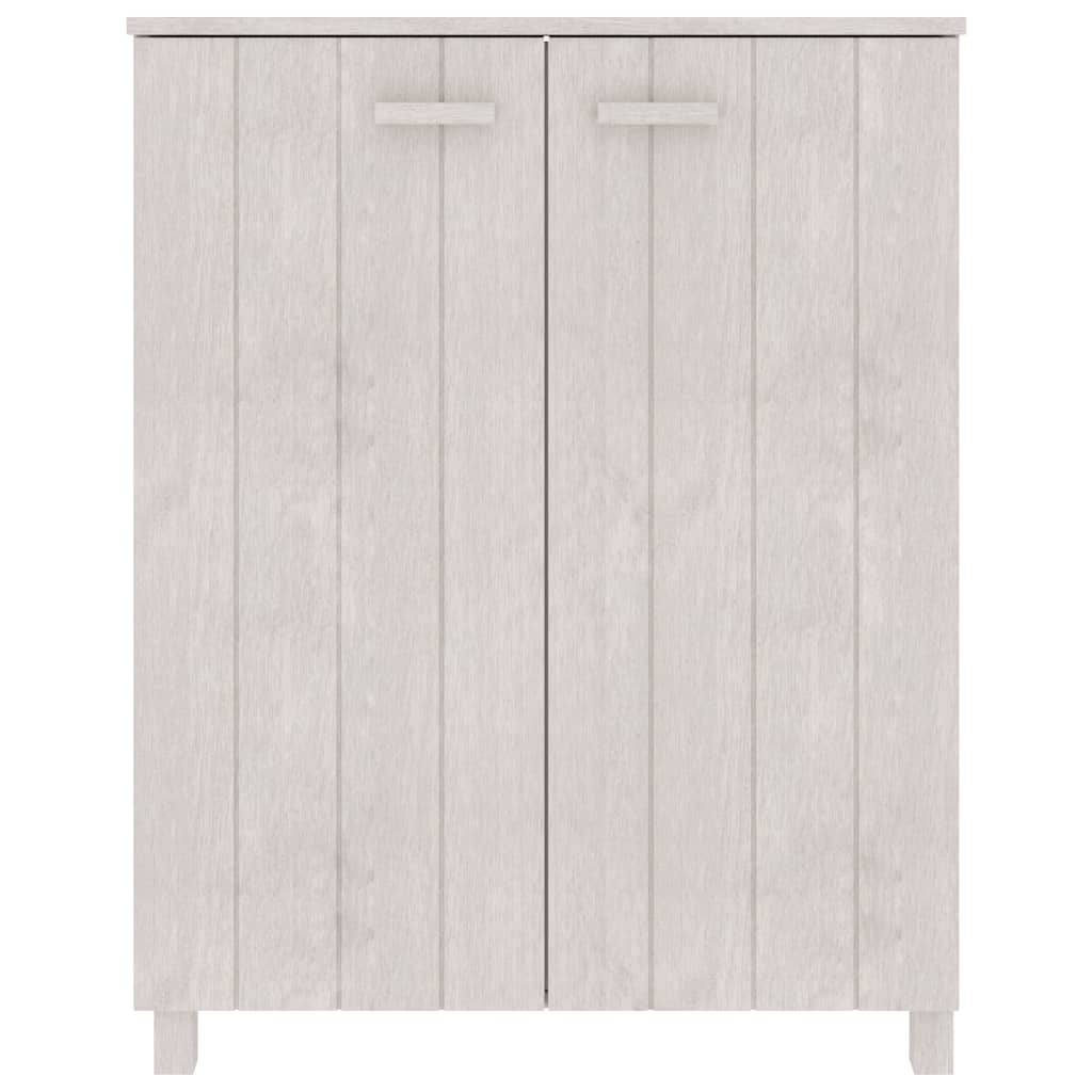 Armoire à chaussures vidaxl hamar 85x40x108 cm en pin massif blanc
