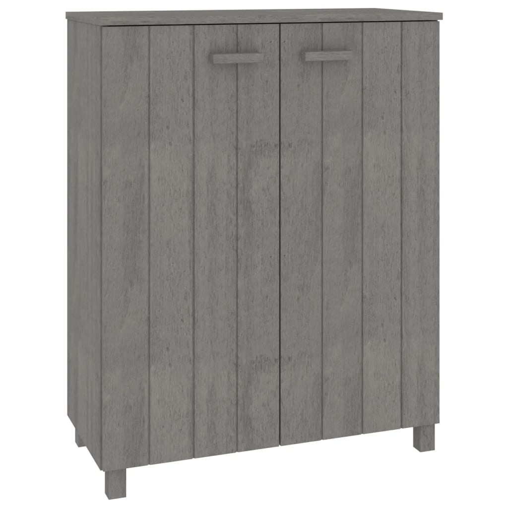 Armoire à chaussures vidaxl hamar 85x40x108 cm en pin massif gris clair
