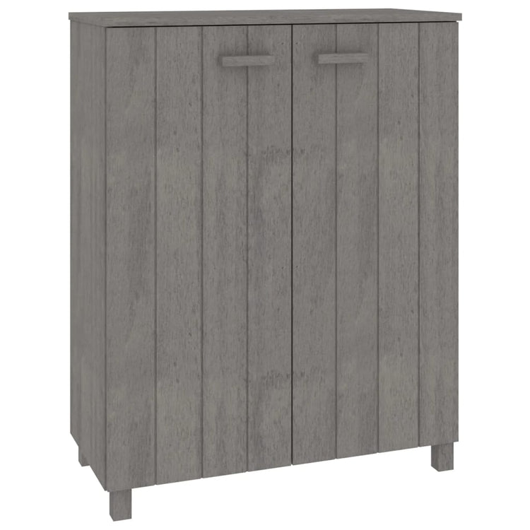 Armoire à chaussures vidaxl hamar 85x40x108 cm en pin massif gris clair