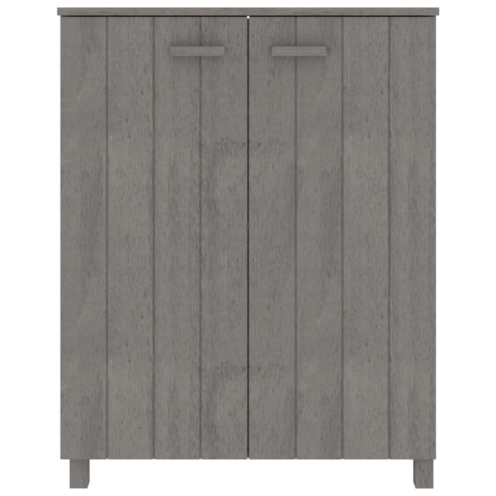 Armoire à chaussures vidaxl hamar 85x40x108 cm en pin massif gris clair