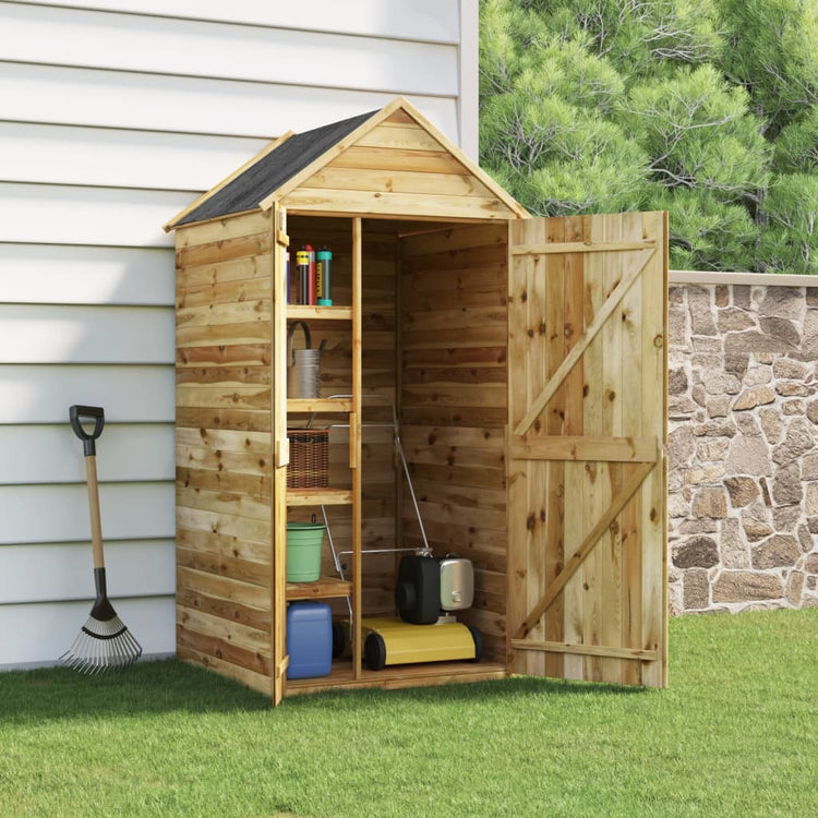 SHED JARDINE VIDAXL avec porte 107x107x220 cm Pine imprégnée
