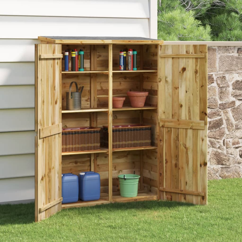 Vidaxl jardin hangar 123x45x171 cm Pine solide imprégnée