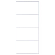 Vidaxl Porte coulissante 90x205 cm Verre ESG mate et aluminium blanc - afbeelding 2