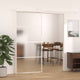 Vidaxl Porte coulissante 90x205 cm Verre ESG mate et aluminium blanc