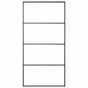 Vidaxl Porte coulissante 102.5x205 cm Verre ESG mate et aluminium noir