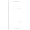 Vidaxl Porte coulissante 102.5x205 cm Verre ESG et aluminium blanc