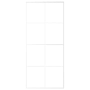 Vidaxl Porte coulissante 90x205 cm Verre ESG mate et aluminium blanc - afbeelding 3