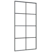 Vidaxl Porte coulissante 102.5x205 cm Verre ESG mate et aluminium noir - afbeelding 2