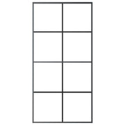 Vidaxl Porte coulissante 102.5x205 cm Verre ESG mate et aluminium noir - afbeelding 3