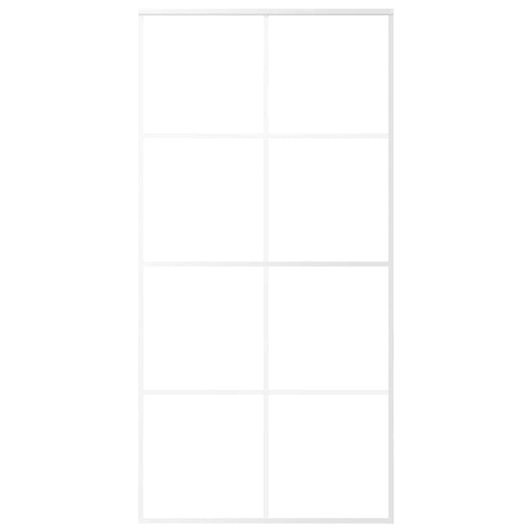 Vidaxl Porte coulissante 102.5x205 cm Verre ESG et aluminium blanc