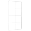Vidaxl Porte coulissante 102.5x205 cm Verre ESG mate et aluminium blanc