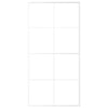 Vidaxl Porte coulissante 102.5x205 cm Verre ESG mate et aluminium blanc
