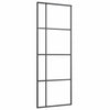 Vidaxl Porte coulissante 76x205 cm Verre ESG et noir en aluminium