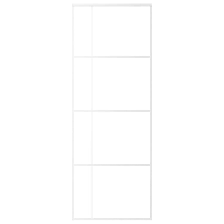 Vidaxl Porte coulissante 76x205 cm Verre ESG et aluminium blanc
