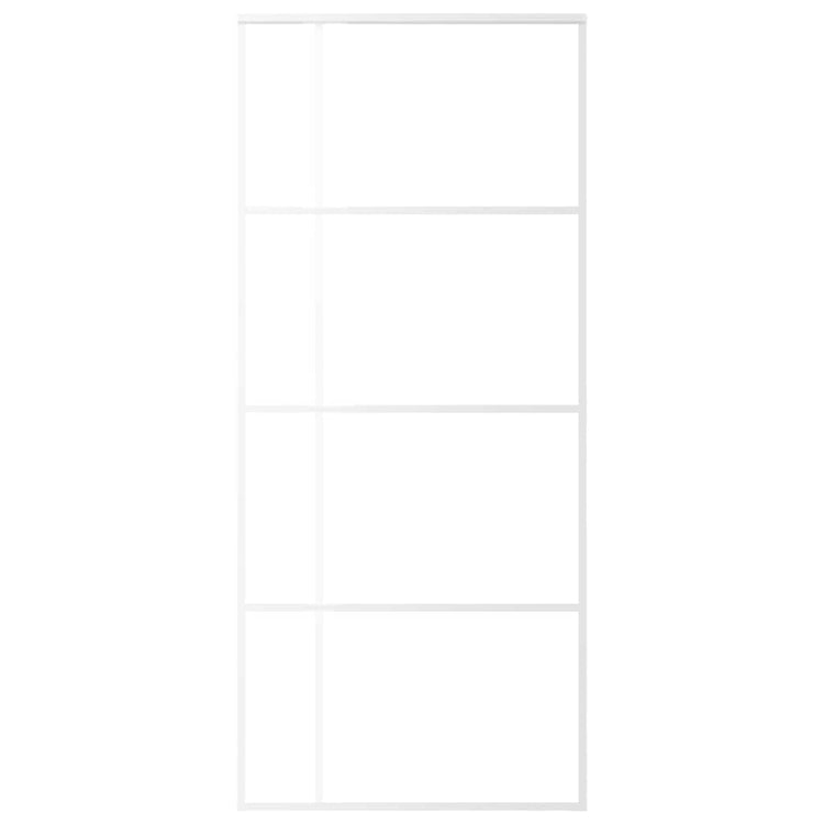 Vidaxl Porte coulissante 90x205 cm Verre ESG et aluminium blanc