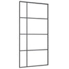 Vidaxl Porte coulissante 102.5x205 cm Verre ESG et noir en aluminium