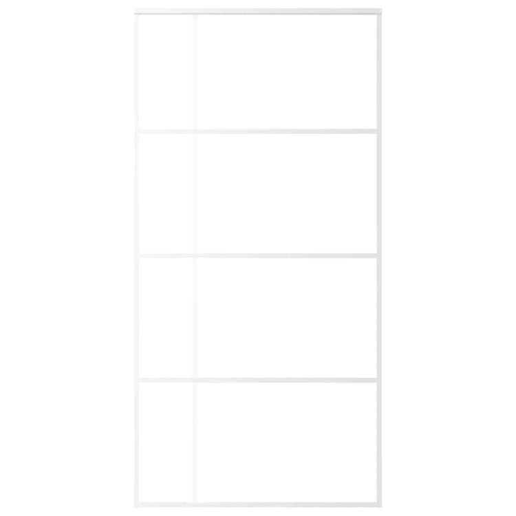 Vidaxl Porte coulissante 102.5x205 cm Verre ESG et aluminium blanc