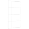 Vidaxl Porte coulissante 102.5x205 cm Verre ESG mate et aluminium blanc