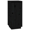 Armoire à chaussures vidaxl 35x35x80 cm en pin massif noir