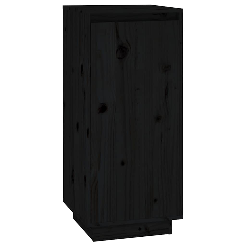 Armoire à chaussures vidaxl 35x35x80 cm en pin massif noir