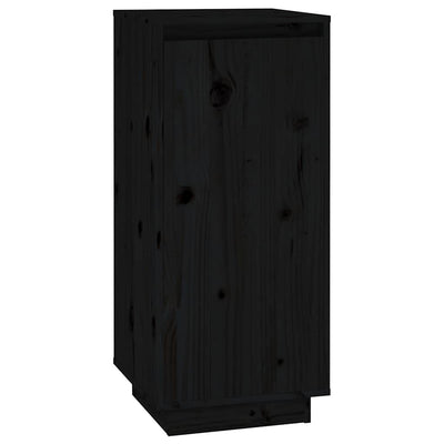 Armoire à chaussures vidaxl 35x35x80 cm en pin massif noir