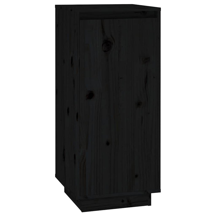 Armoire à chaussures vidaxl 35x35x80 cm en pin massif noir
