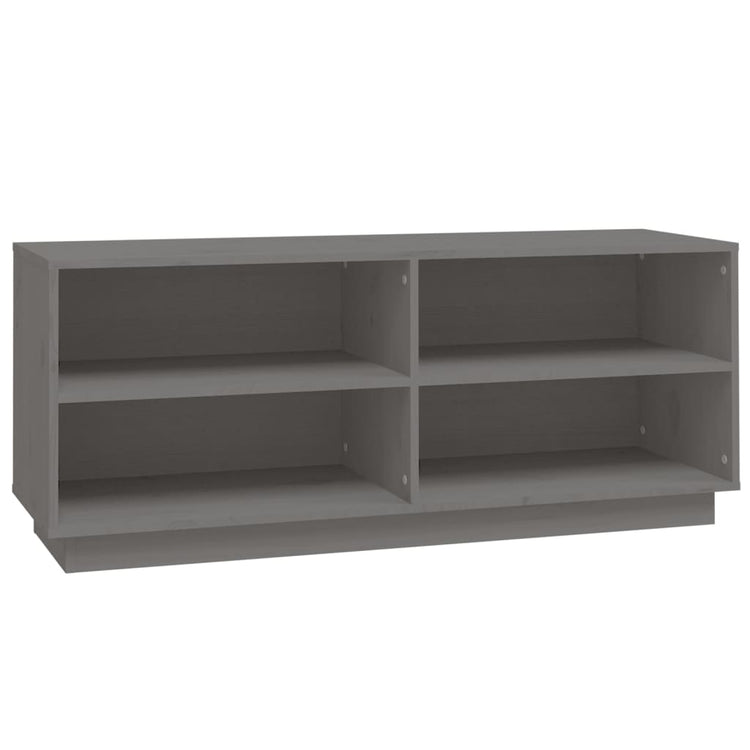 Armoire à chaussures Vidaxl 110x34x45 cm en pin massif gris