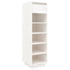 Armoire à chaussures vidaxl 30x34x105 cm en pin massif blanc