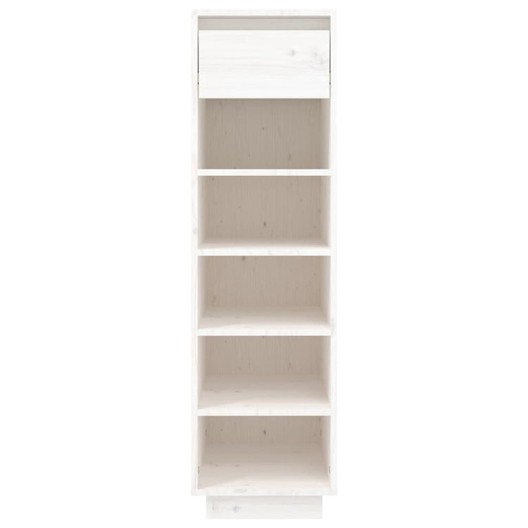 Armoire à chaussures vidaxl 30x34x105 cm en pin massif blanc
