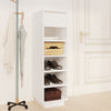 Armoire à chaussures vidaxl 30x34x105 cm en pin massif blanc