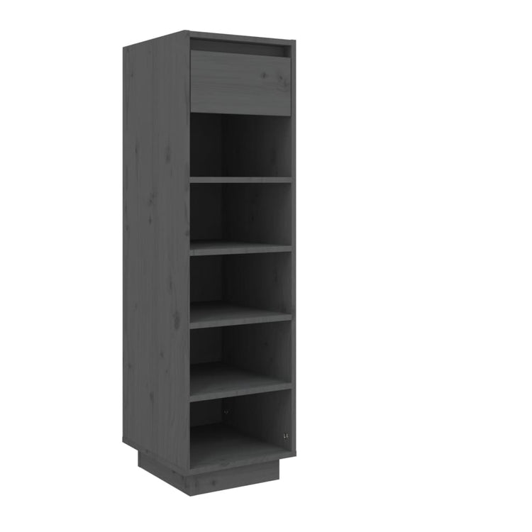 Armoire à chaussures vidaxl 30x34x105 cm en pin massif gris