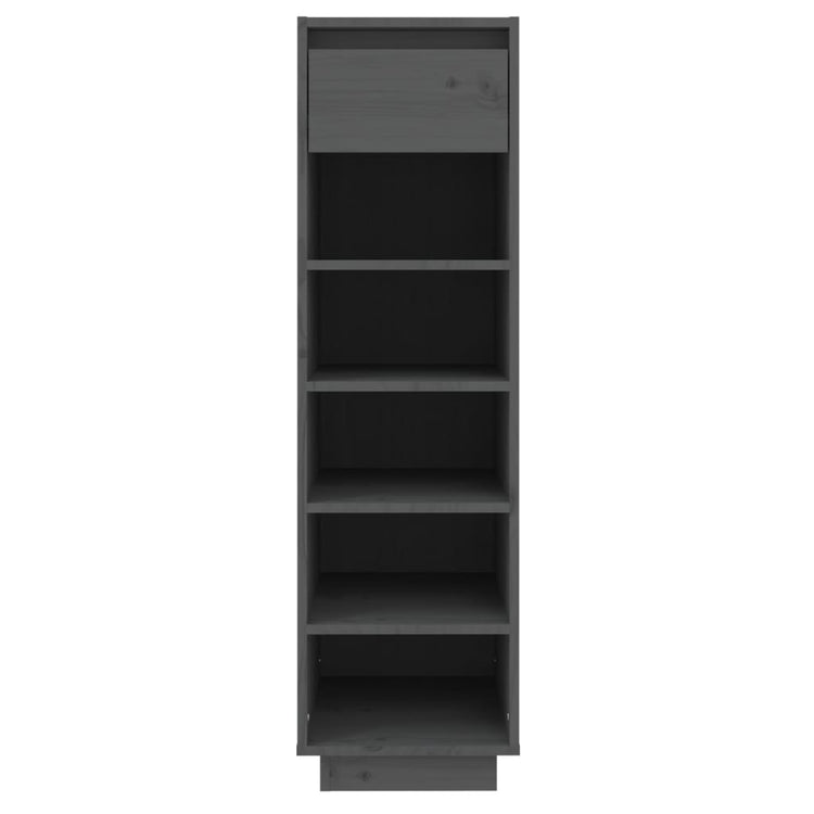 Armoire à chaussures vidaxl 30x34x105 cm en pin massif gris