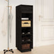 Armoire à chaussures vidaxl 30x34x105 cm en pin massif noir