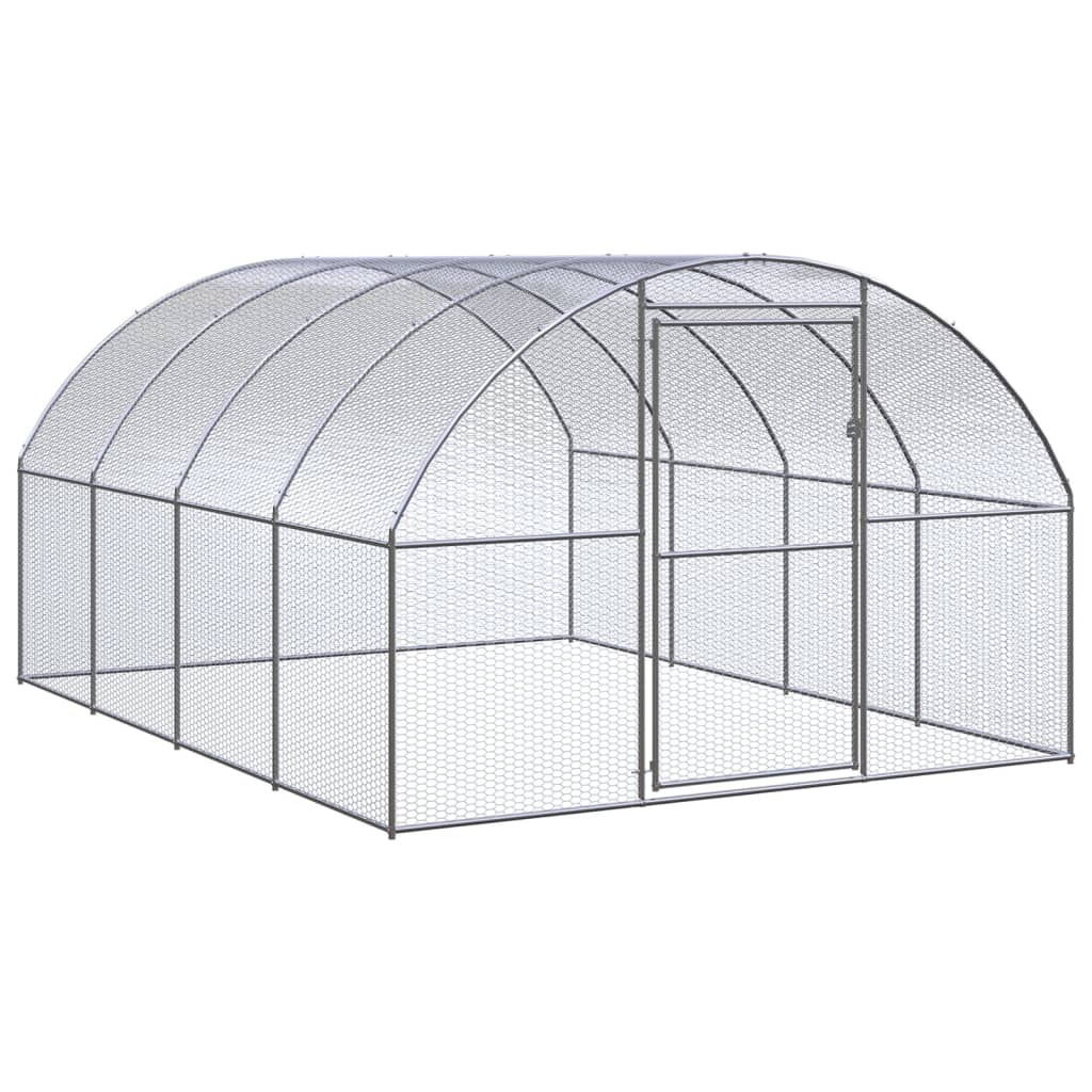 Vidaxl Chicken Run 3x4x2 M Galvanisé Steel