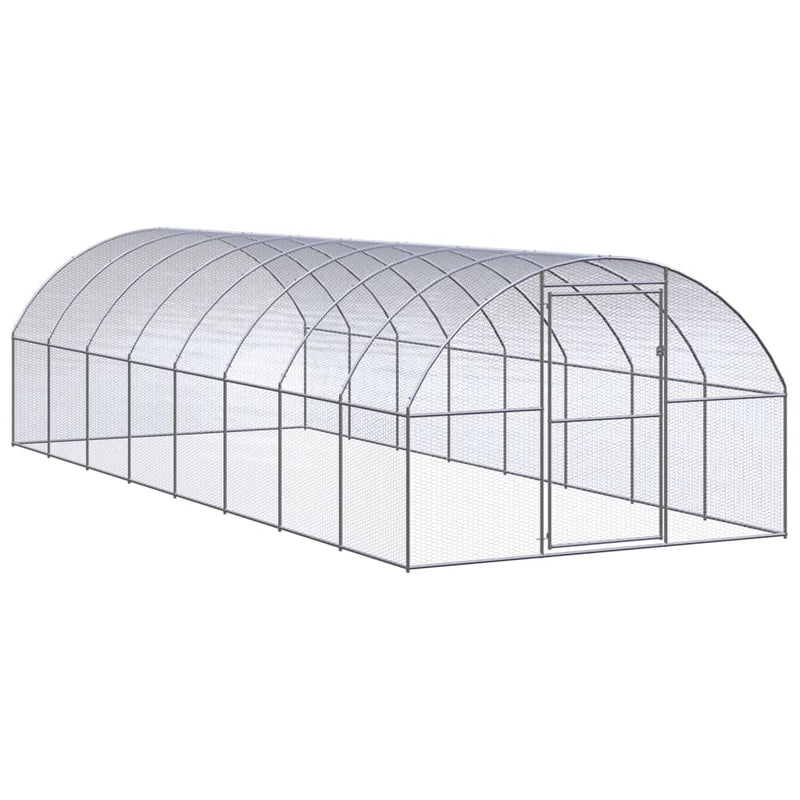 Vidaxl Chicken Run 3x8x2 M Galvanisé Steel