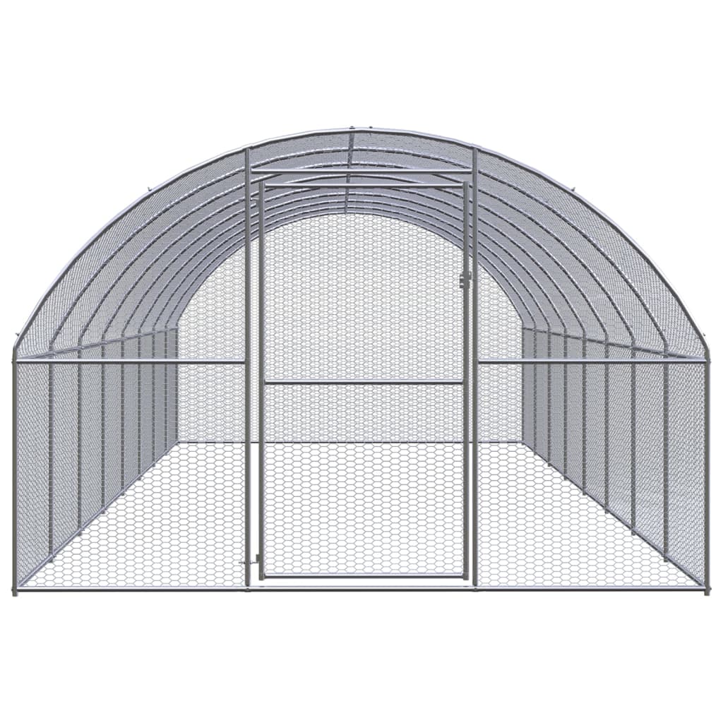 Vidaxl Chicken Run 3x8x2 M Galvanisé Steel