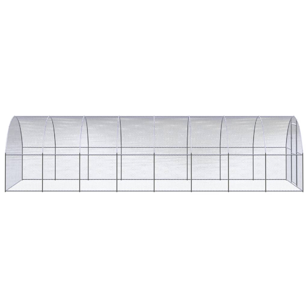 Vidaxl Chicken Run 3x8x2 M Galvanisé Steel