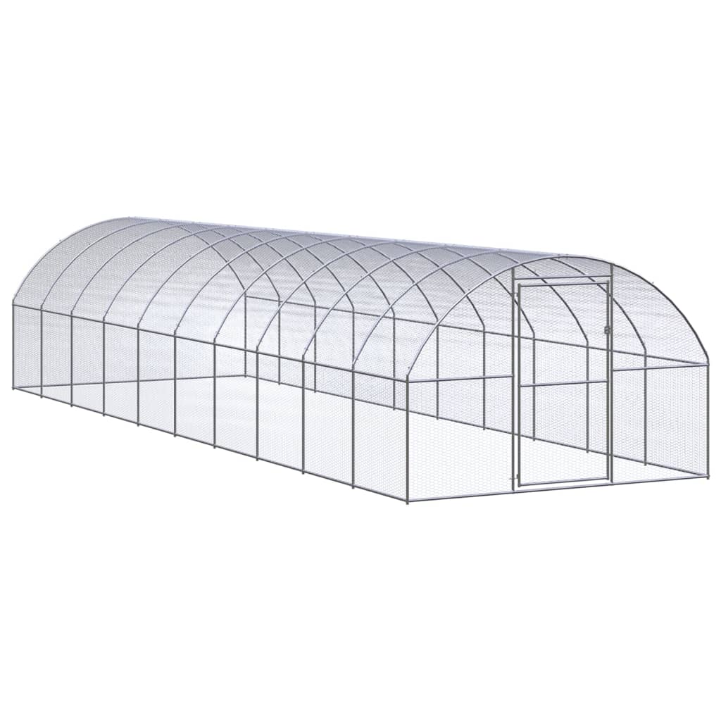 Vidaxl Chicken Run 3x10x2 M Galvanisé Steel